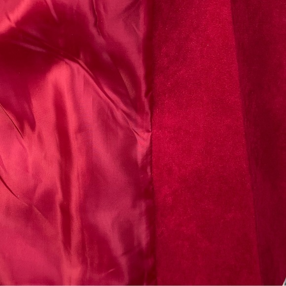 Stunning Studio Works Faux Suede Jacket Cardigan in Red Size Large - Picture 8 of 11